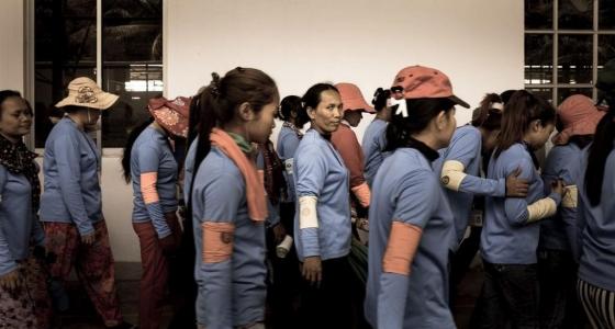 زنان کارگر در منطقه آزاد پنوم پن-کامبوج